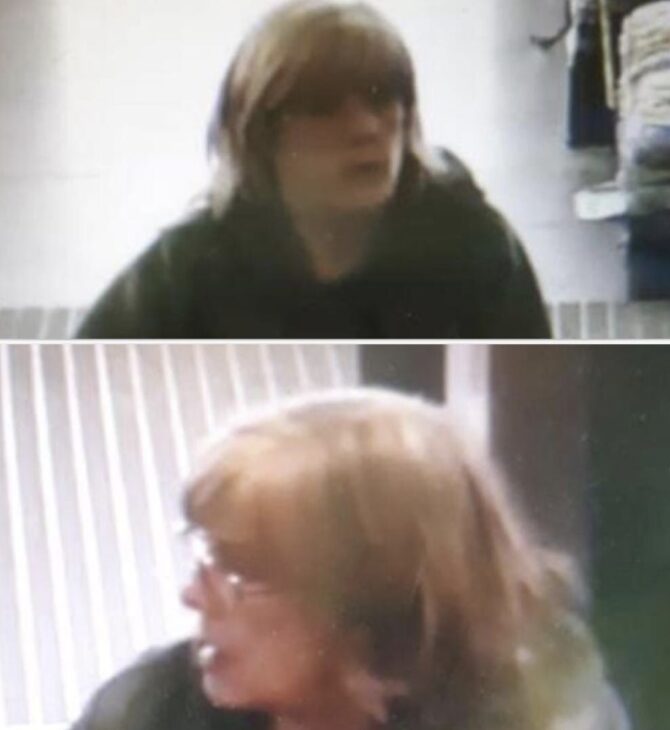 Police are looking to identify this woman after a pensioner was left distressed after her pull along trolley, complete with purse, cash and cards, was stolen while she shopped for essentials