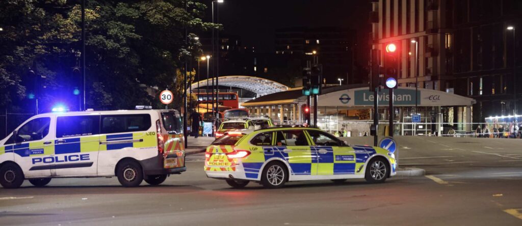 A woman was rushed to hospital after being hit by a bus outside Lewisham station last night injuries are now non life-threatening.
