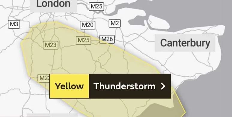 Storm Chaos Hits Southeast England: Floods, Lightning, Hail, and Travel Chaos Today