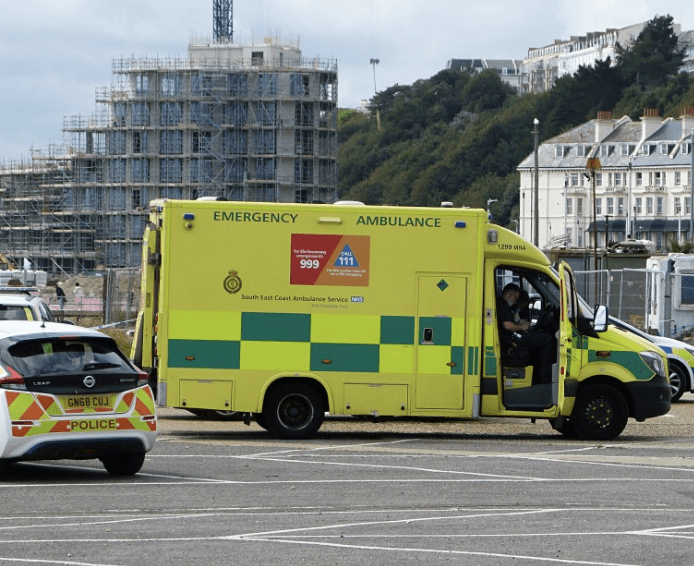 Emergency services are currently at a car park off Marine Parade near the Burstin Hotel in Folkestone