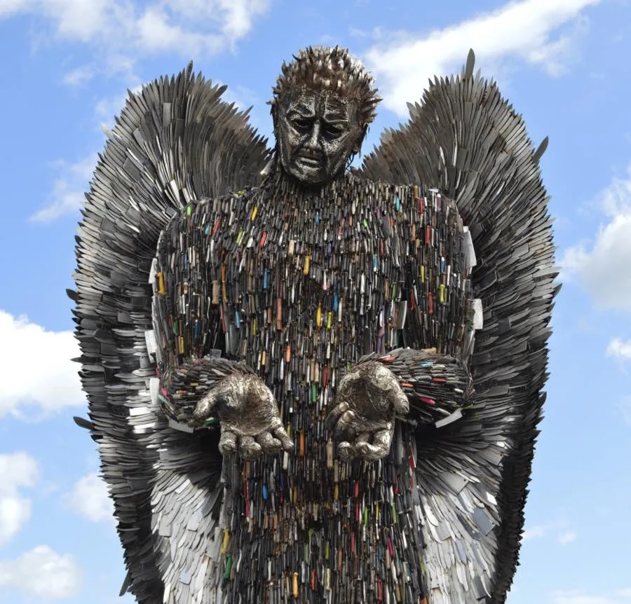 Knife Angel Unveiled in Cumbria: Tower of 100,000 Blades Sparks Anti-Violence Drive