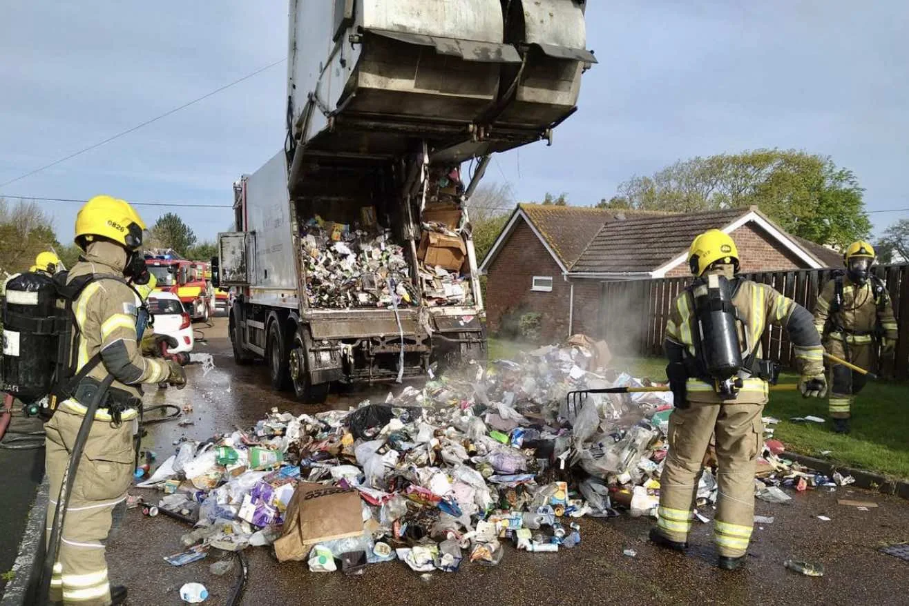 Firefighters Douse Bin Lorry Blaze in Freshwater, Damage Kept to a Minimum