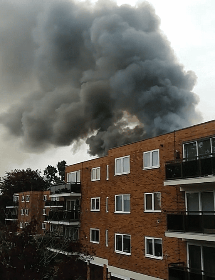 Six fire engines and around 40 firefighters were called to a fire at a derelict residential building on Southend Road in Beckenham last night