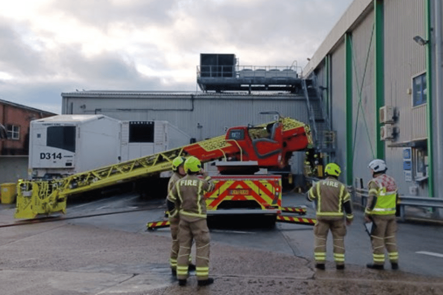 Six fire engines and around 40 firefighters tackled a fire at a factory on Forward Drive in Harrow