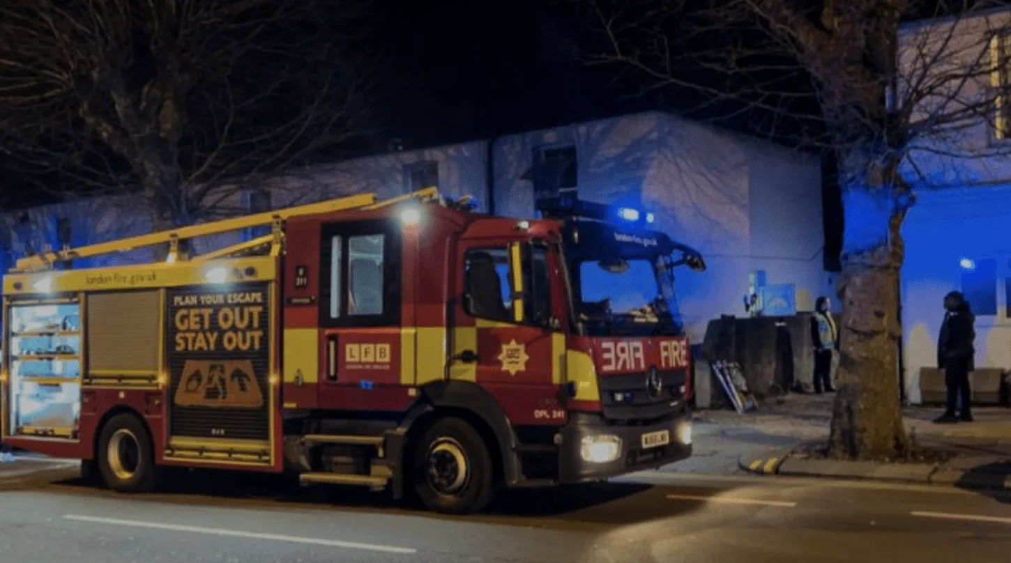 Purley Blaze Destroys Top Floor of Home but Woman and Child Escape Unharmed