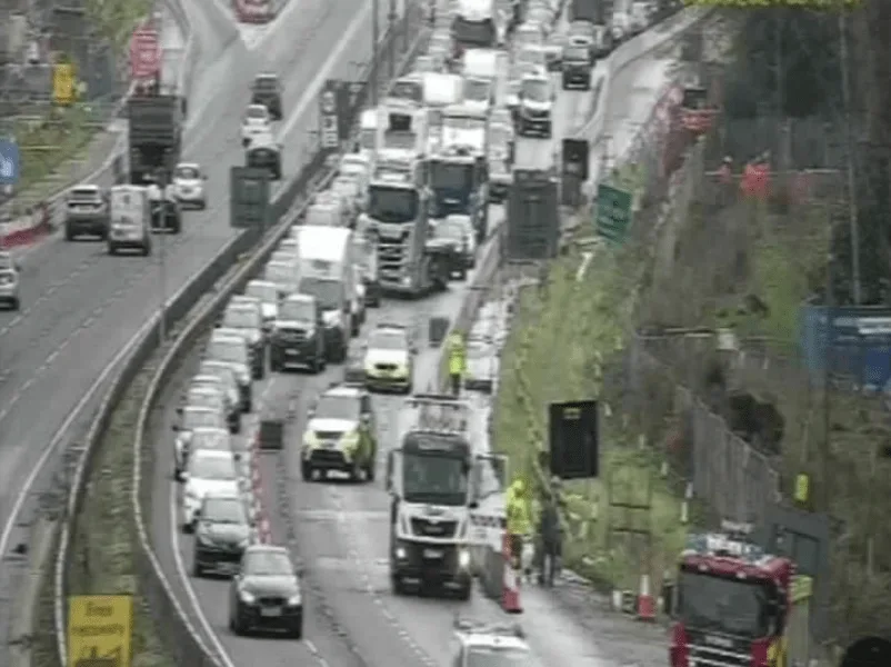 A3 Southbound Chaos: Two Lanes Shut Near Cobham as Car Blaze Sparks Major Delays