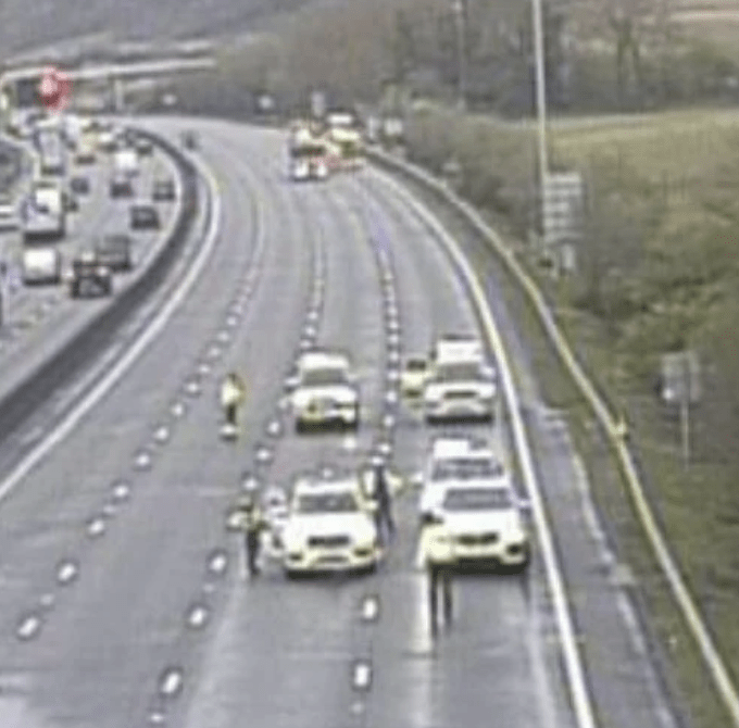 Horror Crash Near Godstone Shuts M25 as Car Flips Over Barrier and Rolls Down Embankment