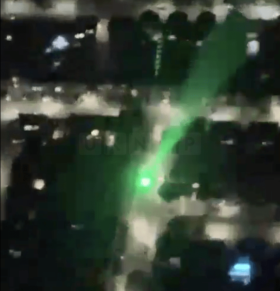 Police helicopter in Beckton targeted by green laser