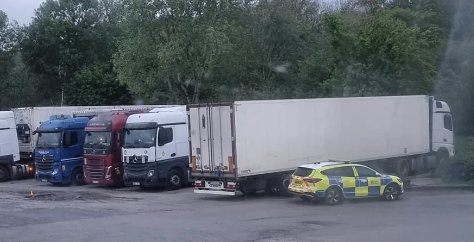 Vandals Slash Tyres on 28 Lorries and Steal Goods at Maidstone Services – Four Arrested