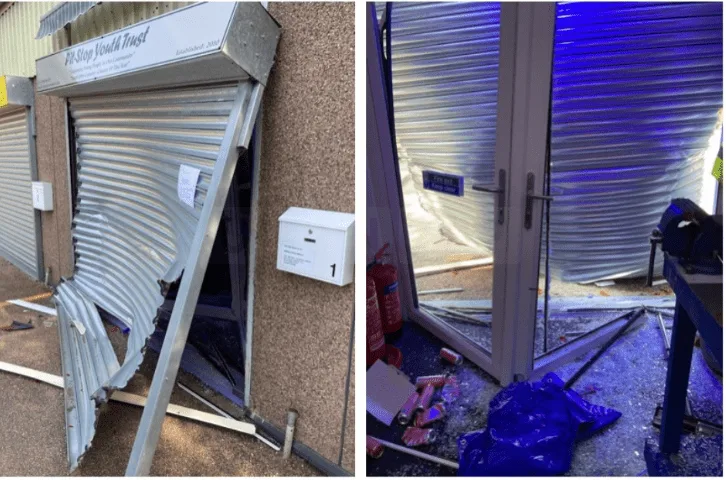 Bexhill Charity Pitstop Workshop Ramsacked in £25k Ram Raid – Police Recover Stolen Bike