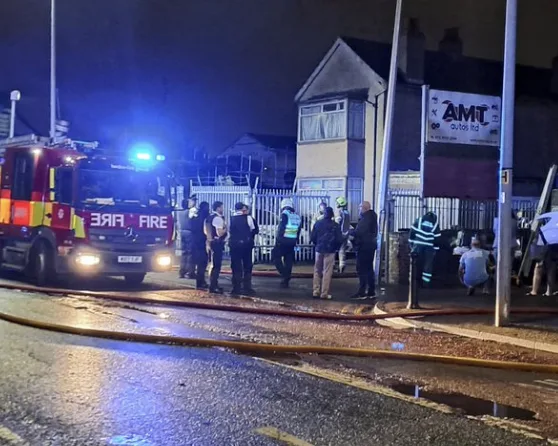 Massive Fire Engulfs Rainham Industrial Estate Overnight – 70 Firefighters Battle Blaze