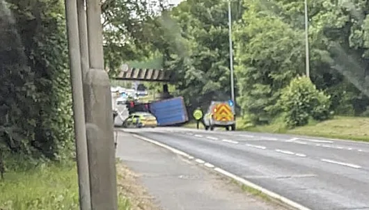 Lorry Overturns on A20 at Harrietsham, Road Closed Both Ways Amid Bridge Safety Fears