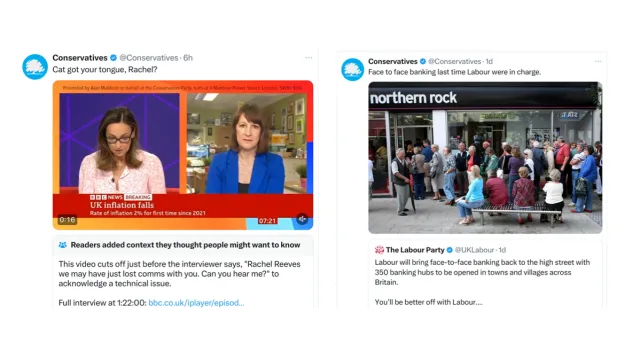 Tories Under Fire for Misleading Social Media Posts Blaming Labour and Editing Videos