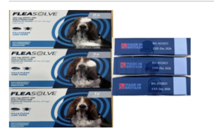Fleasolve Spot-On for Medium Dogs Recalled Over Low Fipronil Risk – Urgent Action for UK Pet Owners