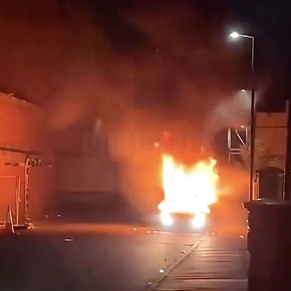 Police Car Torched in Hartlepool as Protest Turns Violent—Town on Edge