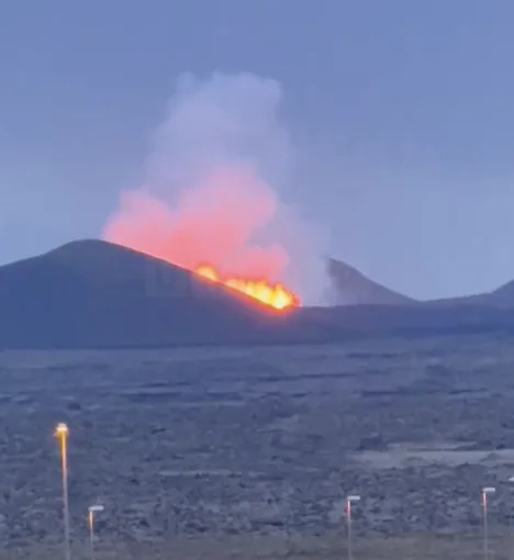 Volcano Erupts Near Grindavik, Iceland – Emergency Evacuations Underway as Fiery Eruption Sparks Urgent Alert