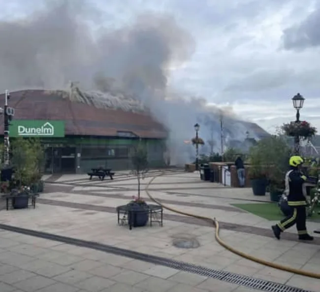 Huge Fire Rips Through Yeovil Commercial Site – Residents Urged to Keep Windows Shut Amid Thick Smoke