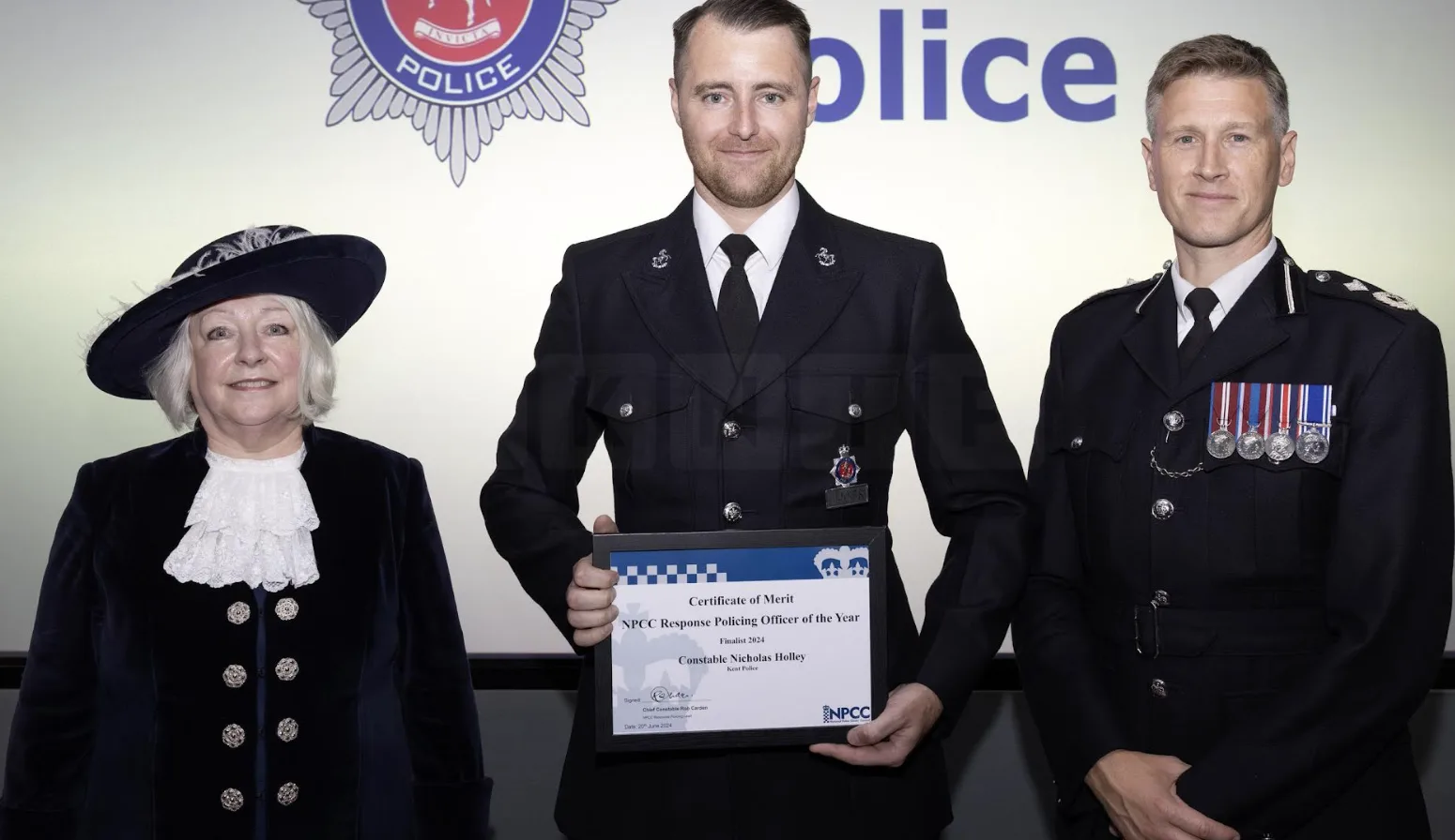Hero Cop PC Grant Pollard Saves 90-Year-Old at Channel Tunnel – Wins Royal Humane Award at Kent Police Ceremony