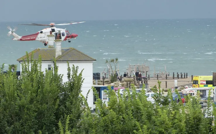 Dramatic Kayaker Rescue Off Folkestone as Coastguard Helicopter Scrambles to Save Paddler