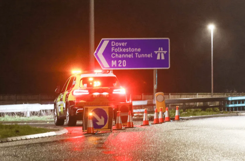 Storm Forces M20 Junction 1 Closure Cancellation as Safety Barrier Upgrade Delayed