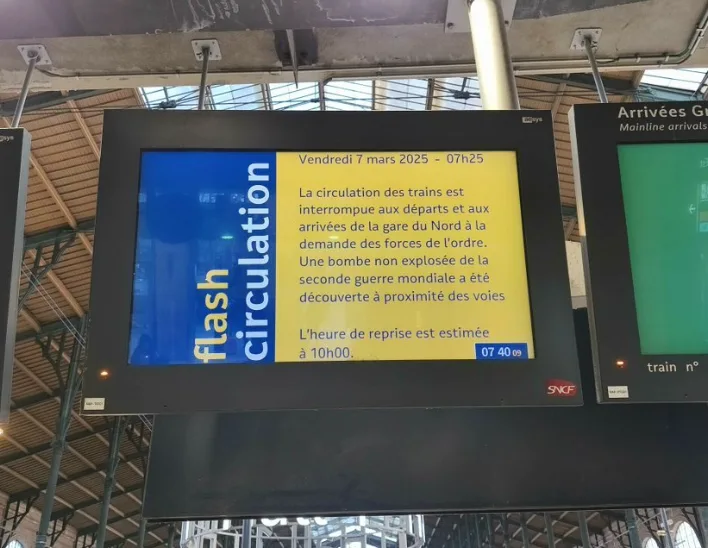 Eurostar Cancels London-Paris Trains After WWII Bomb Found Near Gare du Nord