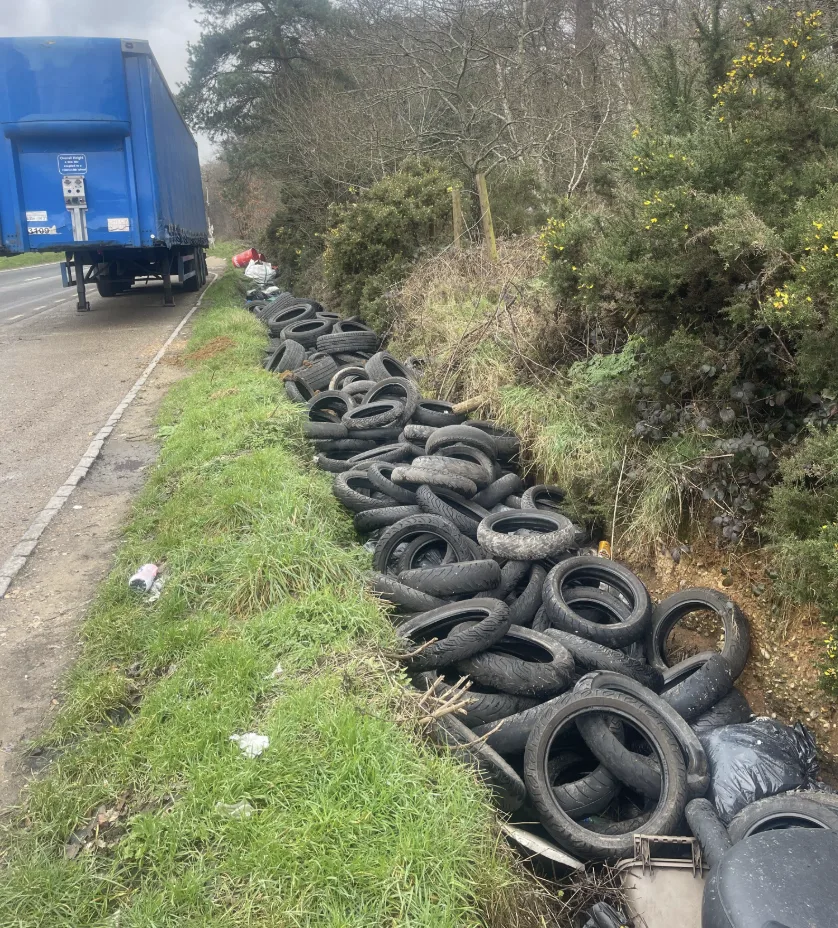 Fly-Tipper Busted Twice in Fortnight Dumping 150 Tyres on Bucks’ A412 – Hits Court with Tough Sentence