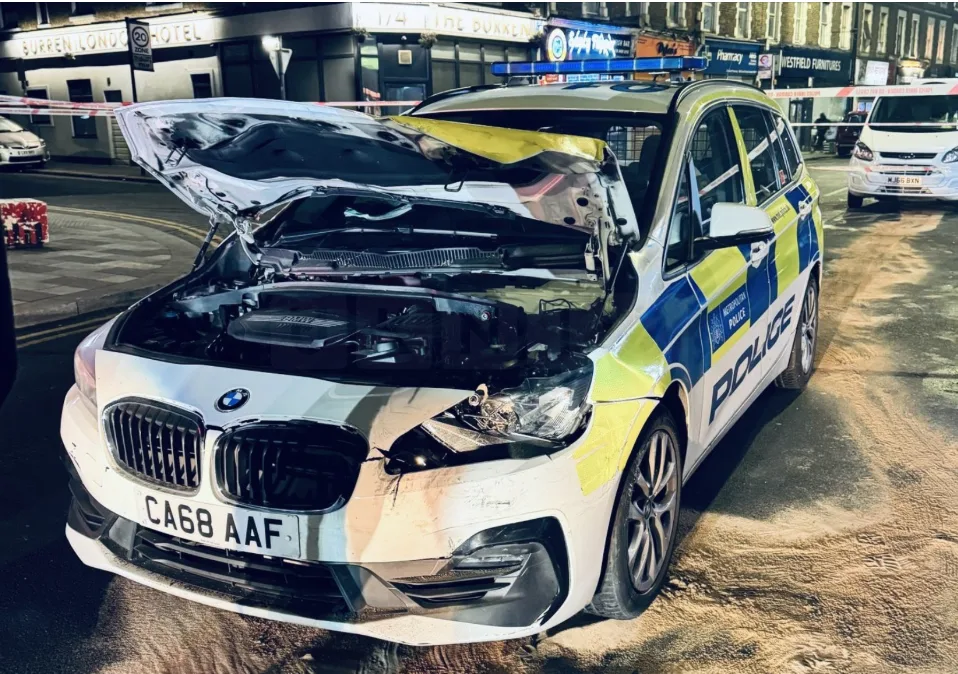 Harlesden Driver Charged After Ramming Police Car, Injuring Officers and Crippling Patrol Vehicle