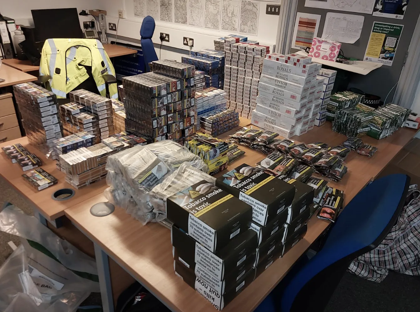 £45k Illegal Tobacco and Vape Haul Seized in Maidstone Shop Raid with Hidden Stashes and Illegal Weapon
