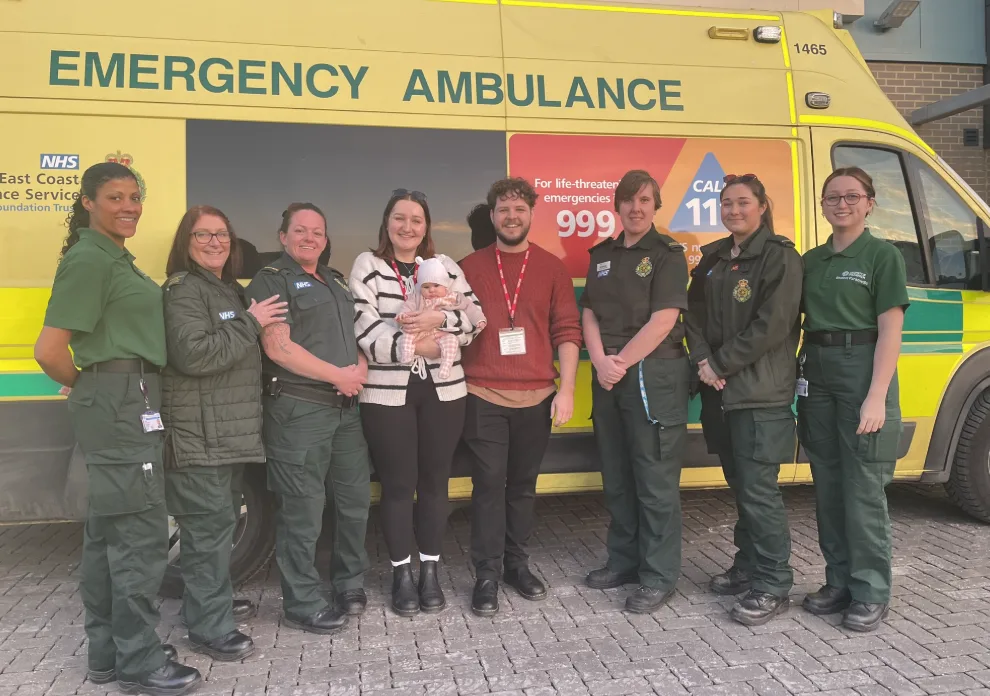 Gillingham New Mum’s Life Saved in Lightning-Fast Home Birth Emergency – Emotional Reunion with Ambulance Crew