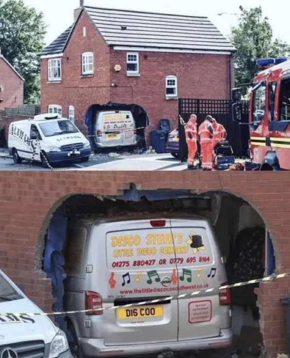 Disco Van Smashes Into West Midlands Home – ‘House Music’ Goes Viral After Party Crash!