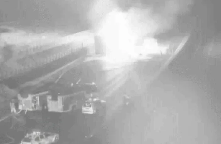 M6 Shutdown Overnight After Massive Lorry Fire Destroys Carriageway Between Junctions 22-23
