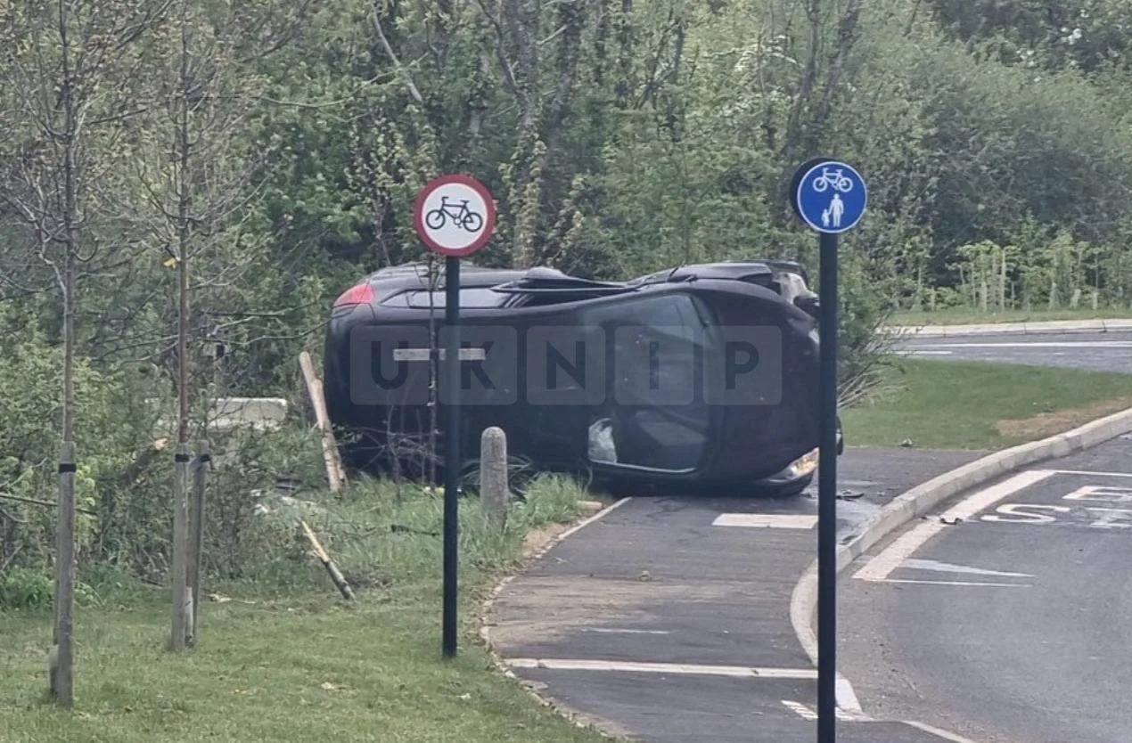 Car Overturns at Herne Bay Crematorium, Gas Leak Cuts Power to Homes