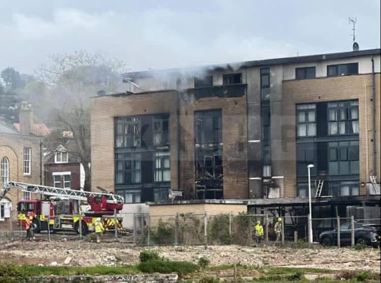 Dover Block of Flats Razed in Overnight Fire – All 42 Residents Safe as Probe Begins