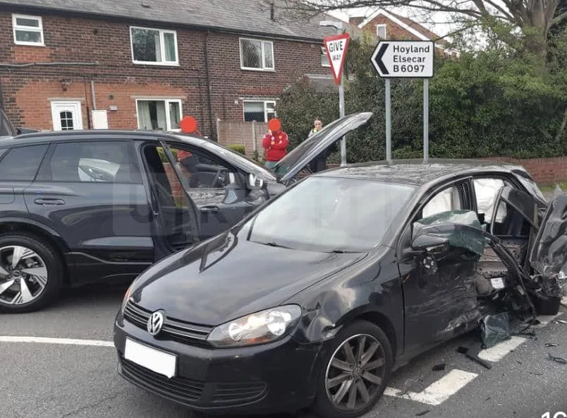 Hoyland Three-Car Crash Causes Chaos as Police Hunt Witnesses and Footage