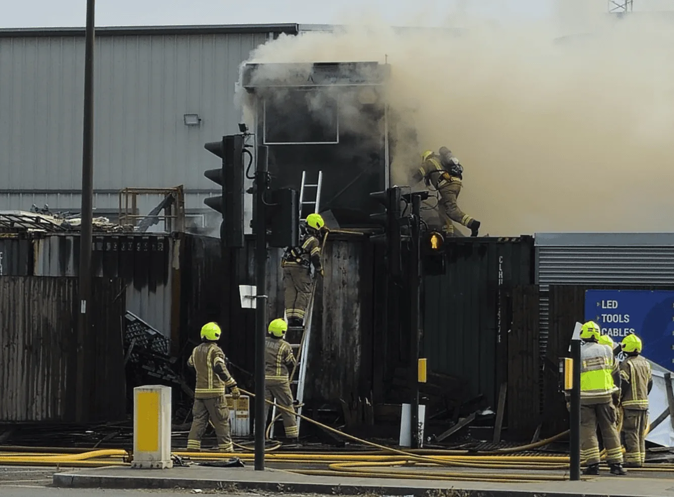 Loading Bar Fire Four-Pump Fire Breaks Out in Steel Container at Barking Industrial Site ...