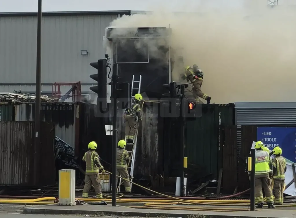 Firefighters Investigate Cause of Barking Blaze as Shipping Containers and Van Catch Fire