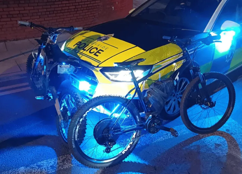 Merseyside Police Bust Illegal E-Bike Rider After Helicopter Chase—Spectator Nabbed on Modified Bike Too