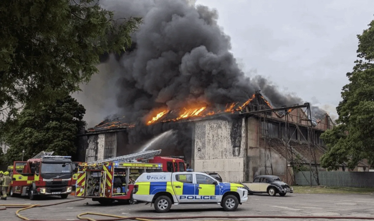 Bicester Heritage Blaze Kills Two Firefighters and Civilian in Tragic Inferno