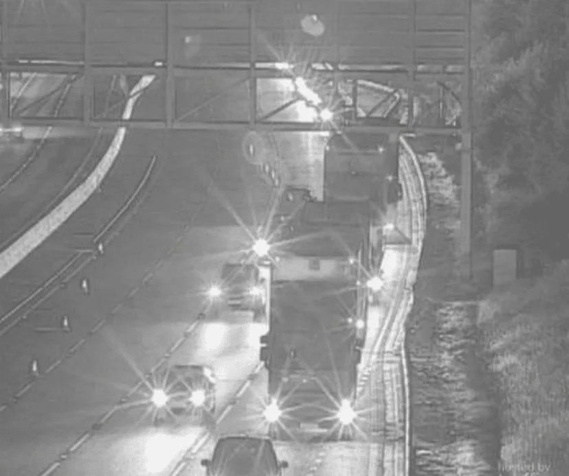 M1 Completely Closed Both Ways at J13 After Police Incident – Motorists Trapped in Hours of Gridlock