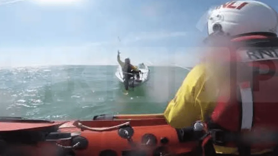 Heroic Rescue Near Newhaven Harbour: RNLI Save Drifting Motorboat with New Volunteer in Action