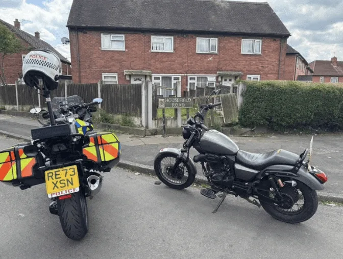 New Bike Seized in Bentilee: Rider Caught Without Licence, Insurance or Tax as Police Crackdown Nets Weapons and Cash