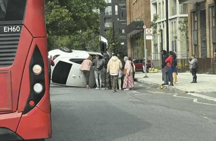 Man Flipped Car on Albany Road Crash Sparks Rush Hour Chaos in Walworth