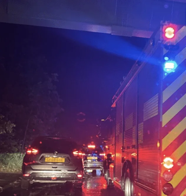Flash Floods Shut A256 Near Tilmanstone – Driver Stranded on Car Roof as Rescue Underway