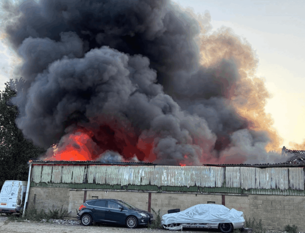Warehouse Fire Destroys Party Business in Widdington – Investigation Underway