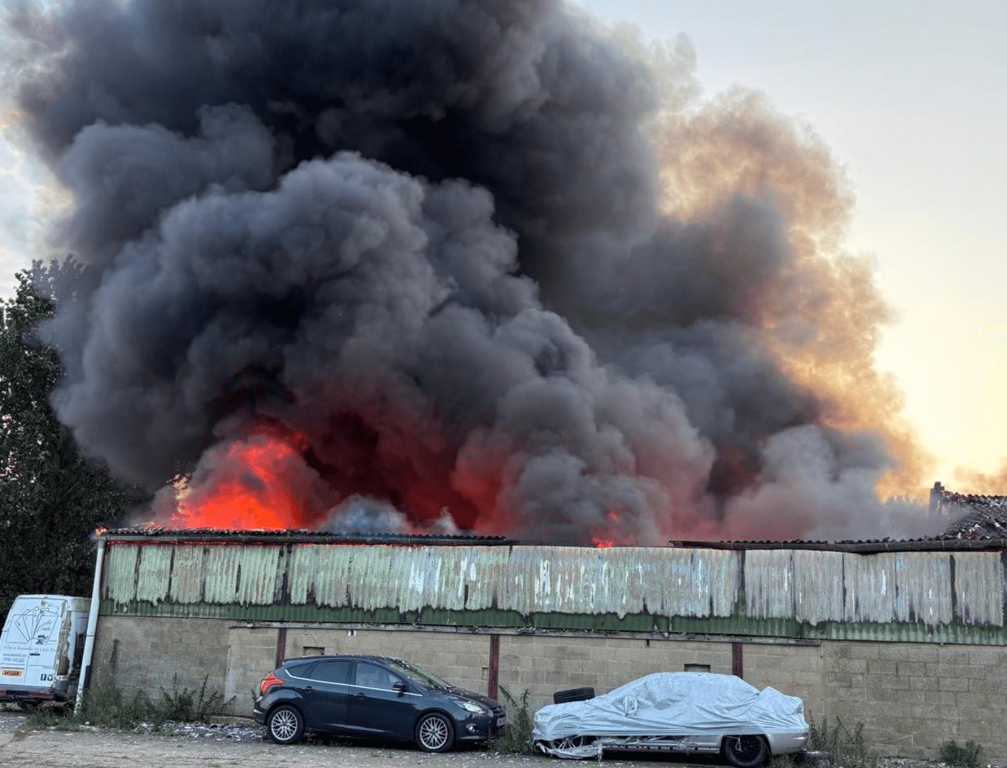 Warehouse Fire Destroys Party Business in Widdington – Investigation Underway