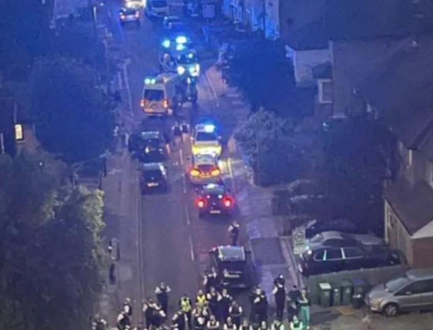 Chaos in Slade Green: Machete-Wielding Youths Clash in Mass Brawl, Armed Police Swarm Area