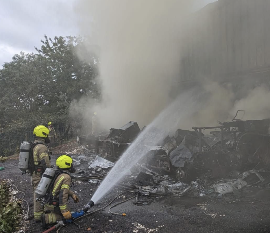 Camper Van Destroyed in Fire on Creephedge Lane as Firefighters Contain Blaze