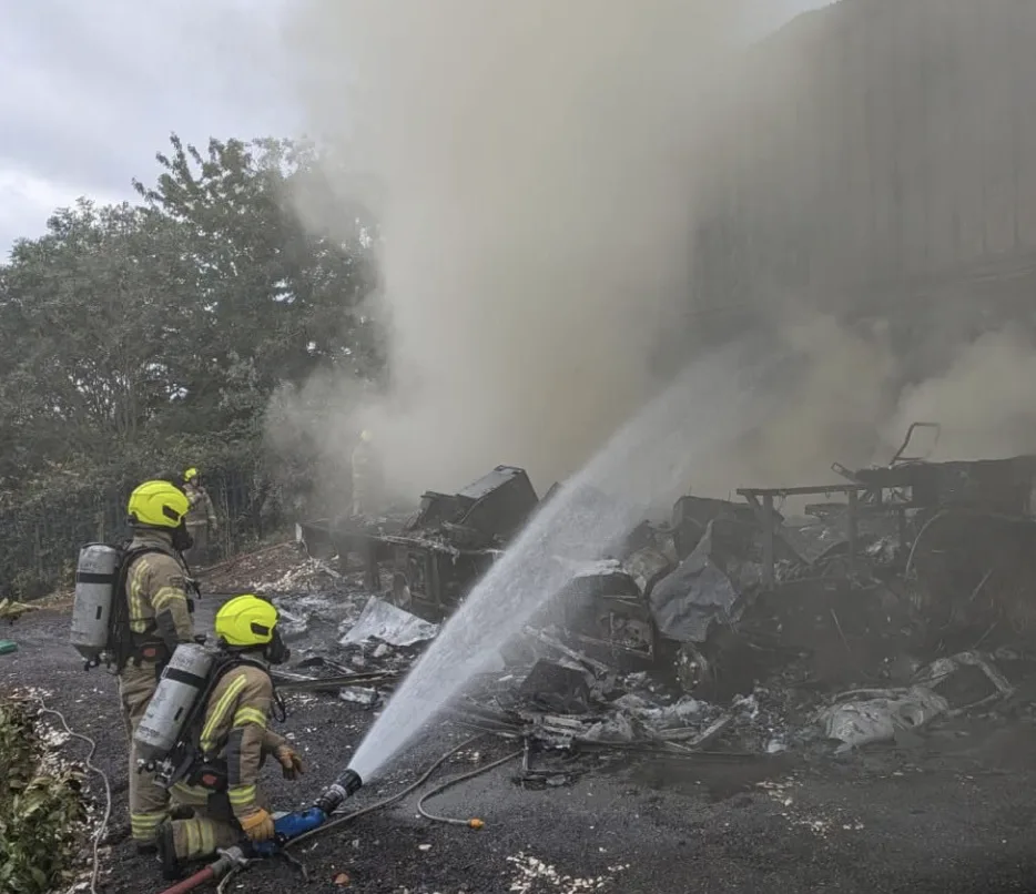 Camper Van Destroyed in Fire on Creephedge Lane as Firefighters Contain Blaze