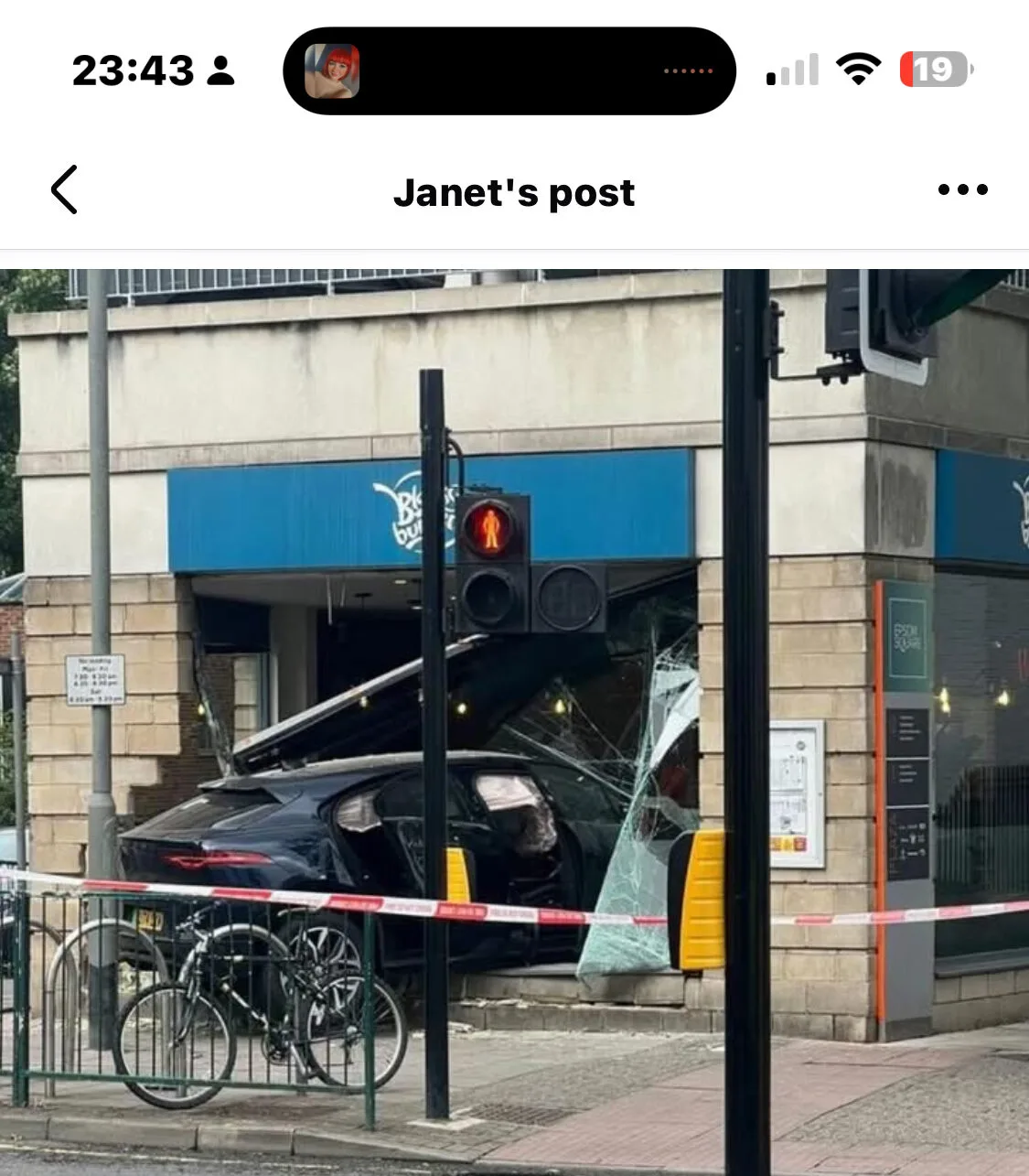 Motorcyclist Hurt as Car Crashes Into Epsom Burger Joint—Police Seek Witnesses