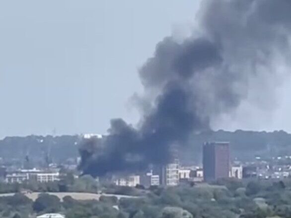 100 Firefighters Battle Major Blaze at Shop and Flats on Church Lane in Brent